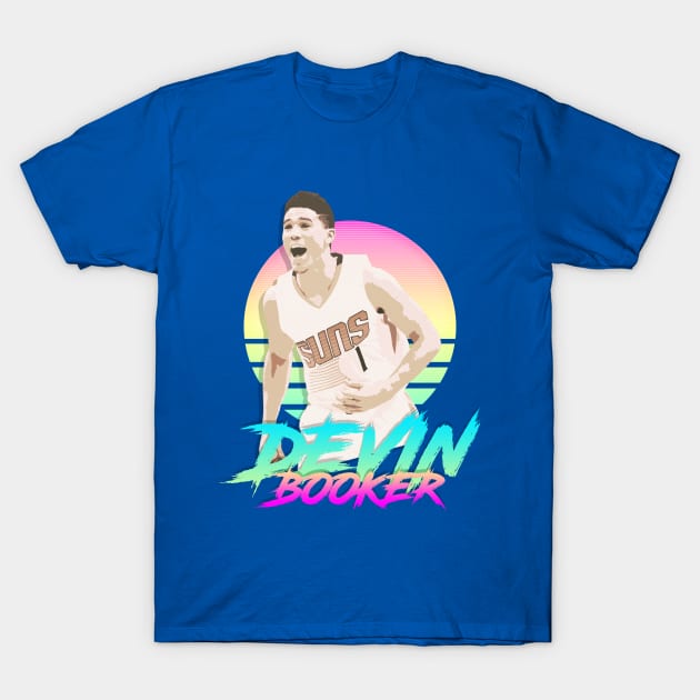 Devin Booker Retro Futuristic Aesthetic T-Shirt by StupidHead